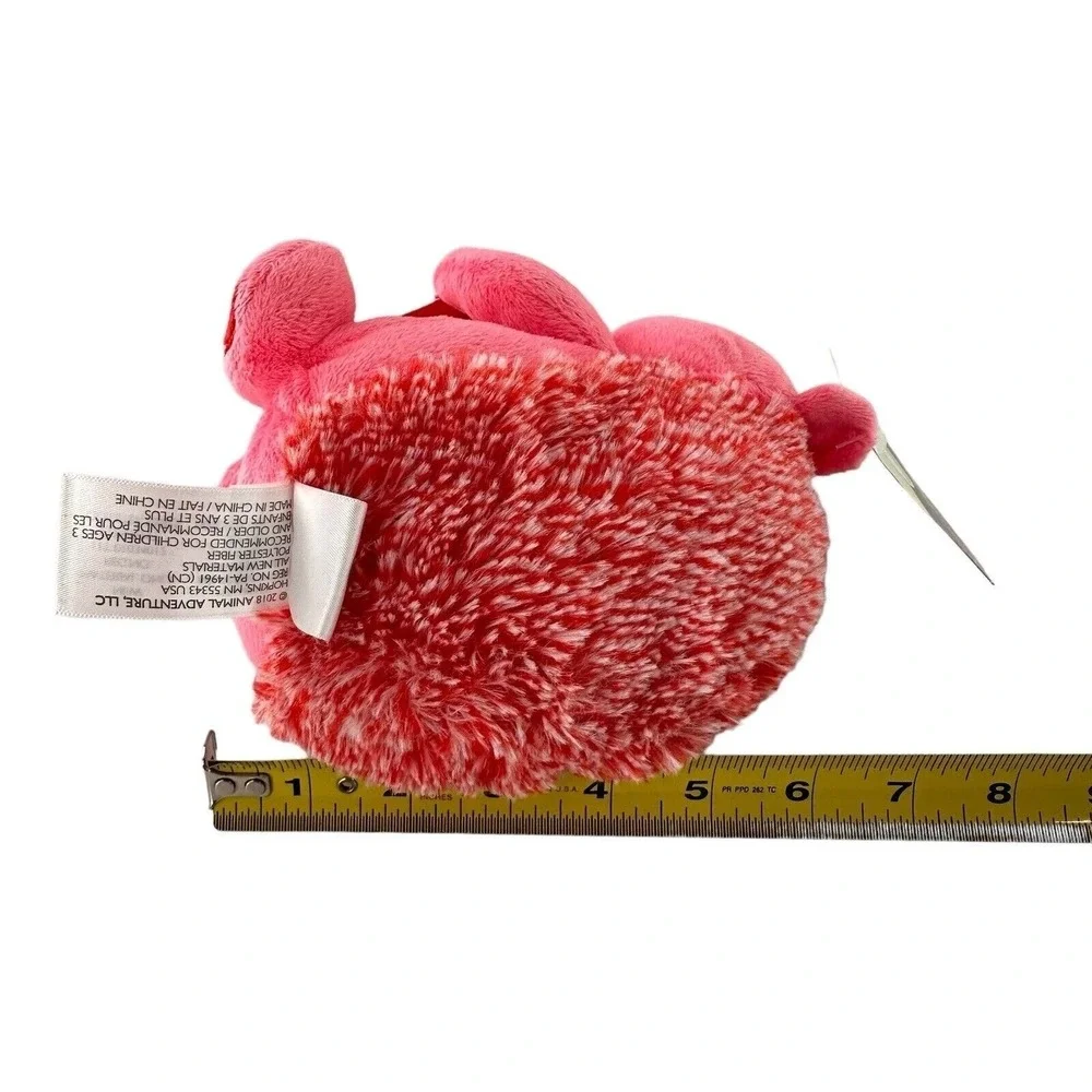 Animal Adventure Pink Hedgehog Plush Toy Holding Red Heart‎ Valentine Porcupine